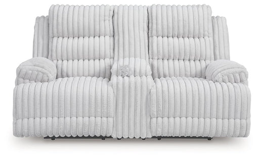 Rhines Falls Power Reclining Loveseat with Console - Vida Furniture (Laredo,TX)