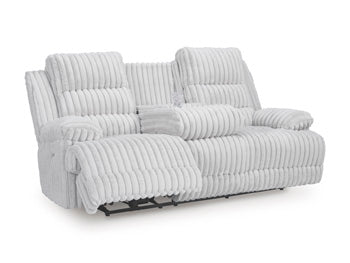Rhines Falls Power Reclining Sofa with Drop Down Table - Vida Furniture (Laredo,TX)