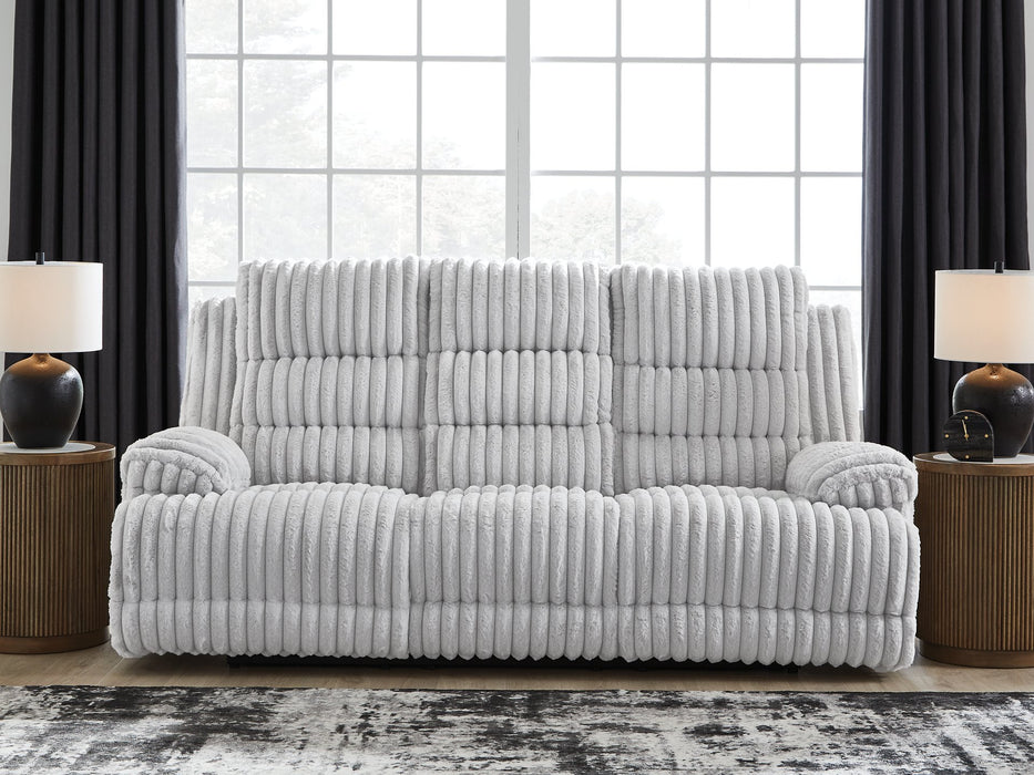 Rhines Falls Power Reclining Sofa with Drop Down Table - Vida Furniture (Laredo,TX)
