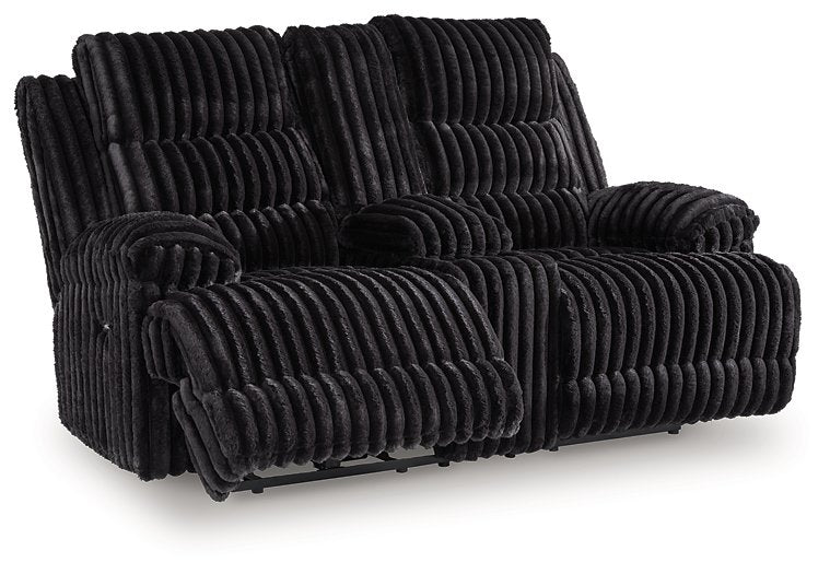 Rhine Falls Reclining Loveseat with Console - Vida Furniture (Laredo,TX)