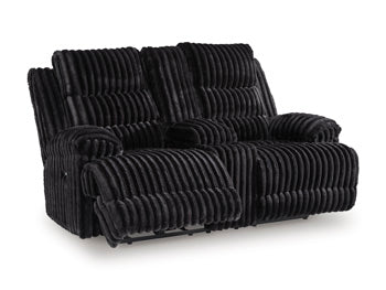 Rhine Falls Reclining Loveseat with Console - Vida Furniture (Laredo,TX)