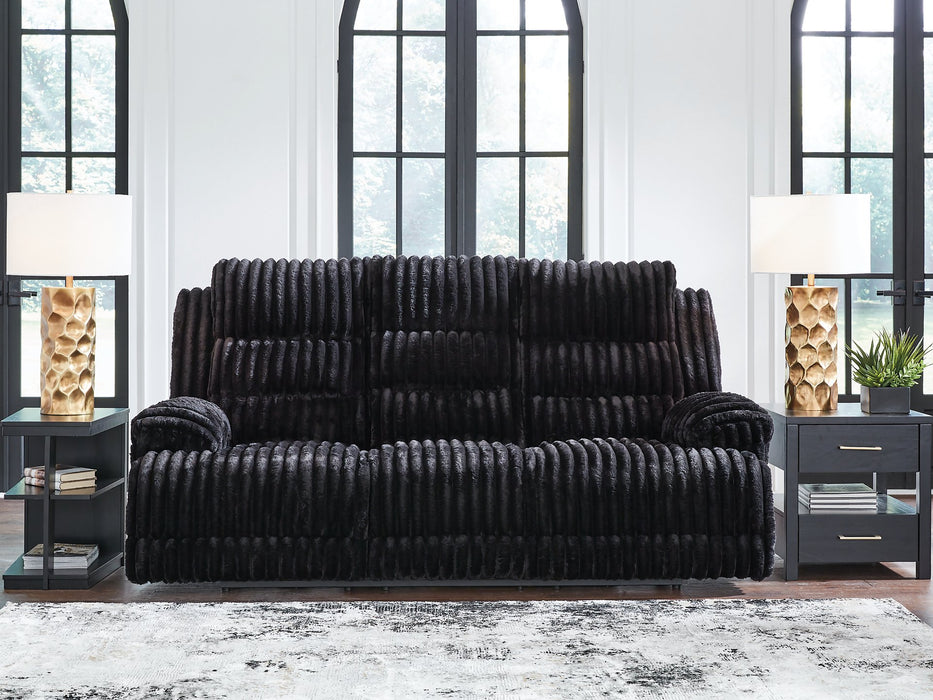 Rhine Falls Power Reclining Sofa with Drop Down Table - Vida Furniture (Laredo,TX)
