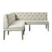 Elements International Collins Sectional Sofa Dining Set in Light Gray - Vida Furniture (Laredo,TX)