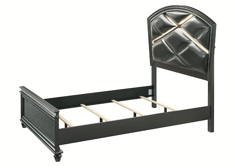 Crown Mark Furniture Adira Queen Upholstered Panel Bed in Silver B7880-Q - Vida Furniture (Laredo,TX)