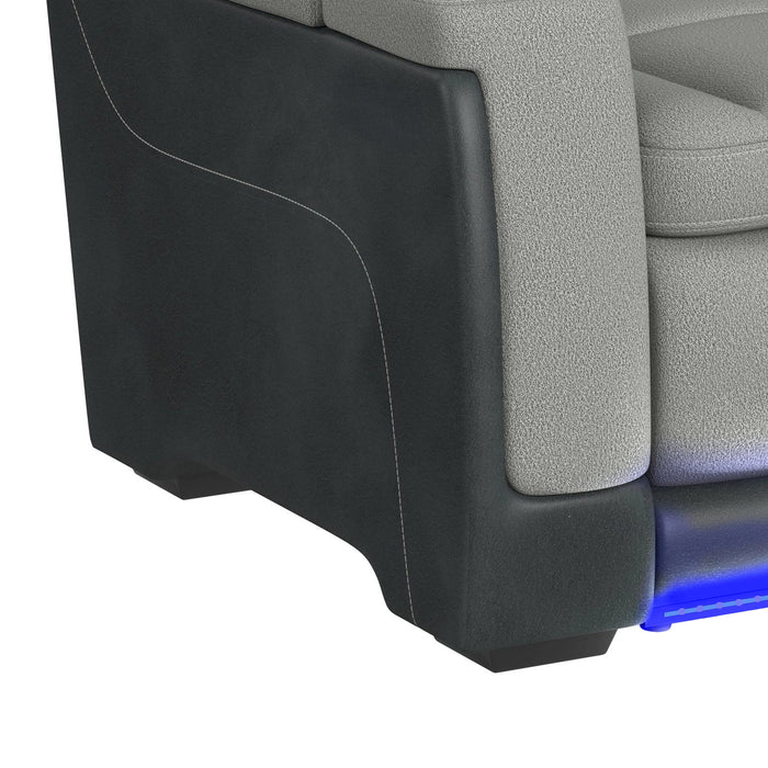 Lantana Power Motion Loveseat with Power Headrest, Led, and Console