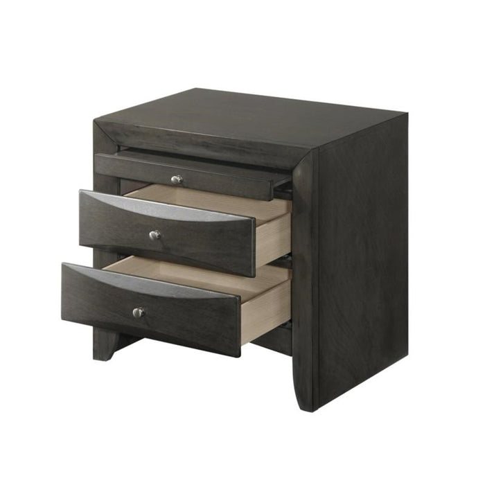 Crown Mark Emily Nightstand in Grey - Vida Furniture (Laredo,TX)