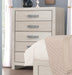 Crown Mark Furniture Jaylen 5 Drawer Chest in Gray - Vida Furniture (Laredo,TX)