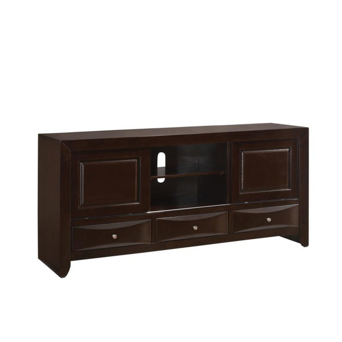 Crown Mark Emily Tv Stand in Dark Cherry - Vida Furniture (Laredo,TX)