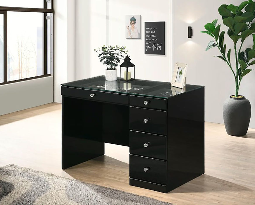 Crown Mark Furniture Morgan Vanity in Black B4851BK - Vida Furniture (Laredo,TX)