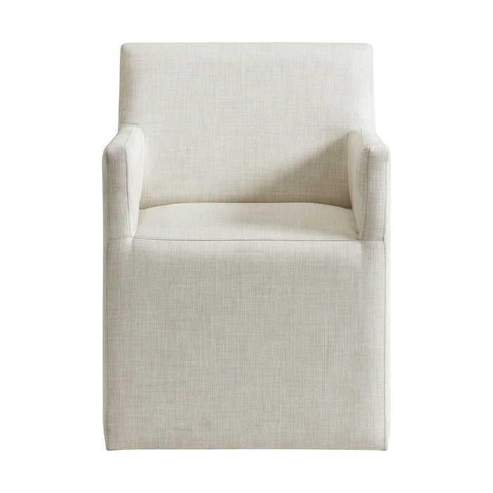 Elements International Collins Dining Arm Chair with Heirloom in Taupe - Vida Furniture (Laredo,TX)