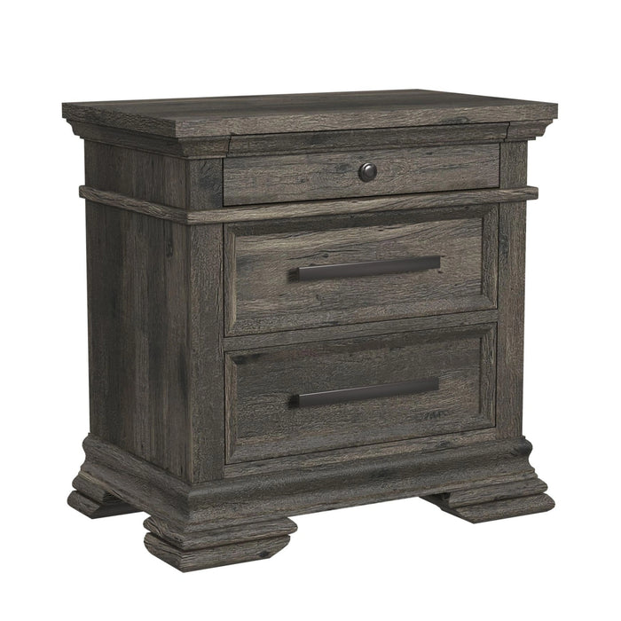 Park Ridge Sleigh Storage Bedroom Set in Charcoal