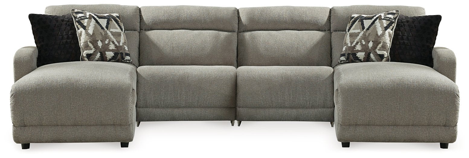 Colleyville Power Reclining Sectional with Chaise - Vida Furniture (Laredo,TX)
