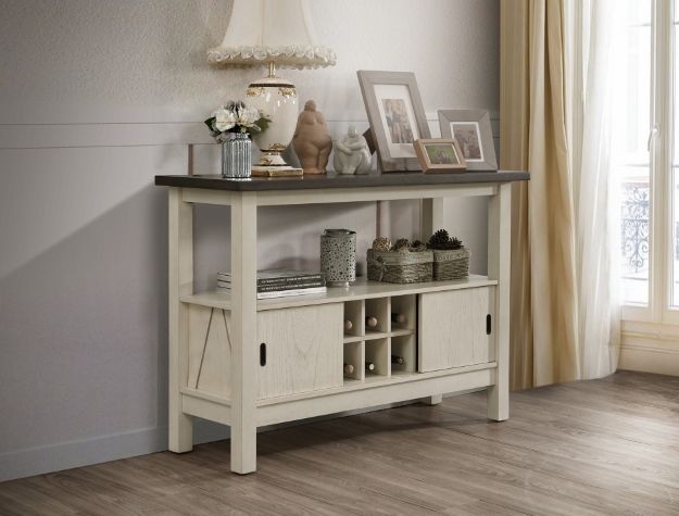 Crown Mark Maribelle Server in Chalk/Grey - Vida Furniture (Laredo,TX)