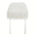 Crown Mark Furniture Fatima Bench in White - Vida Furniture (Laredo,TX)