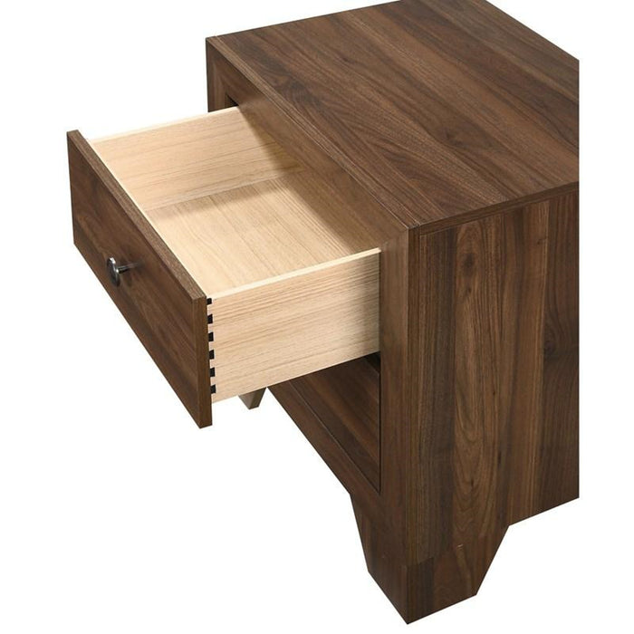 Crown Mark Millie Nightstand in Brown Cherry - Vida Furniture (Laredo,TX)