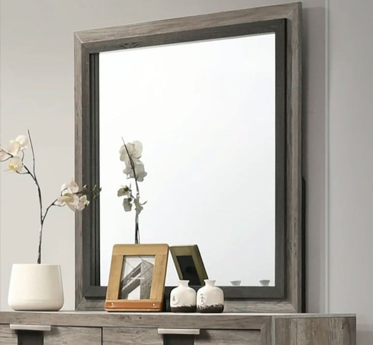Crown Mark Furniture Rangley Dresser Mirror in Brown - Vida Furniture (Laredo,TX)