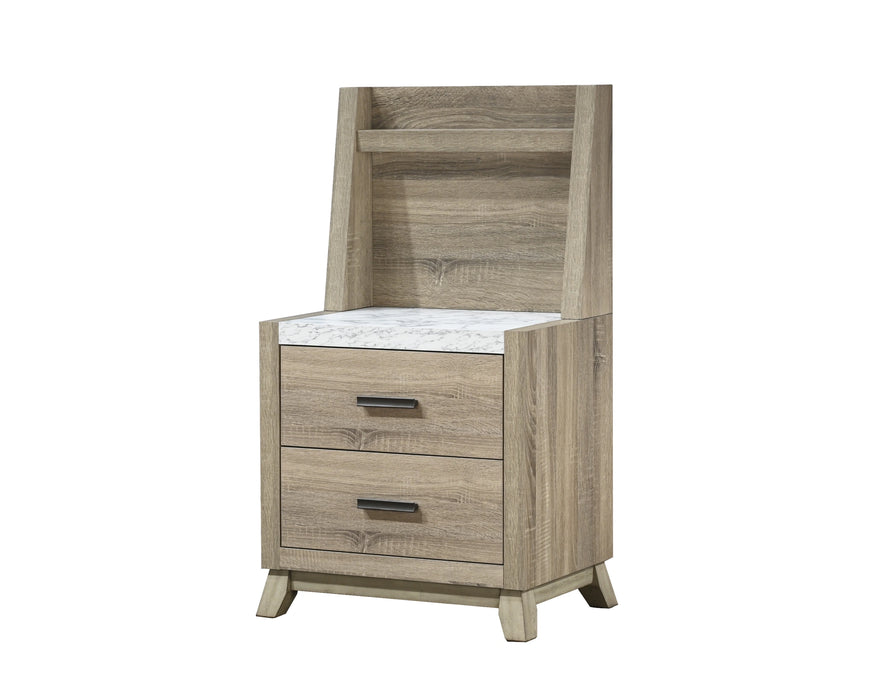 Tilston Nightstand W/Wall Panel - Vida Furniture (Laredo,TX)