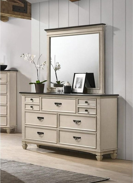 Crown Mark Sawyer Mirror in Two-Toned - Vida Furniture (Laredo,TX)