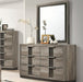 Crown Mark Furniture Rangley Dresser Mirror in Brown - Vida Furniture (Laredo,TX)