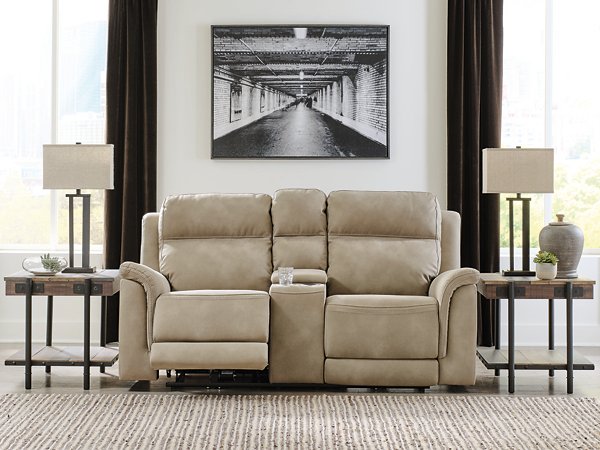 Next-Gen DuraPella Power Reclining Loveseat with Console - Vida Furniture (Laredo,TX)