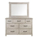 Elements International Scott Mirror in White - Vida Furniture (Laredo,TX)