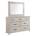 Elements International Scott Mirror in White - Vida Furniture (Laredo,TX)