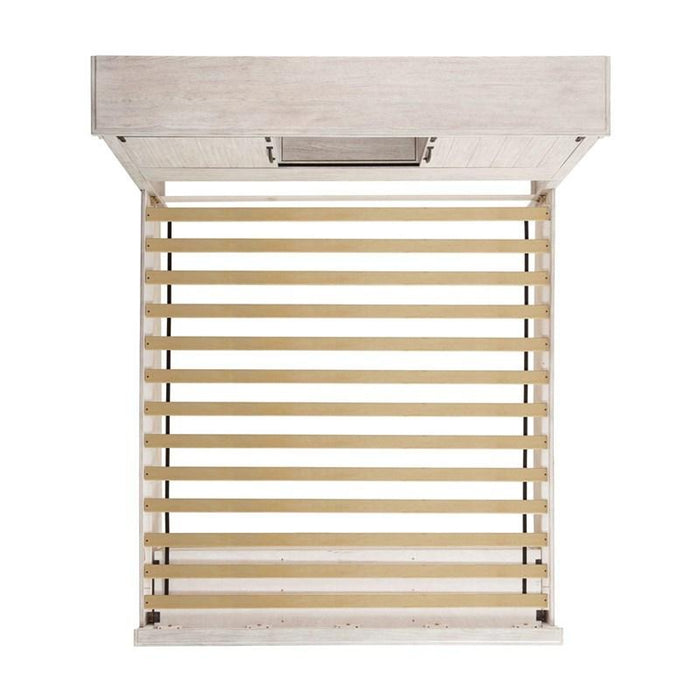 Elements International Scott King Platform Storage Bed in White - Vida Furniture (Laredo,TX)