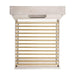 Elements International Scott King Platform Storage Bed in White - Vida Furniture (Laredo,TX)