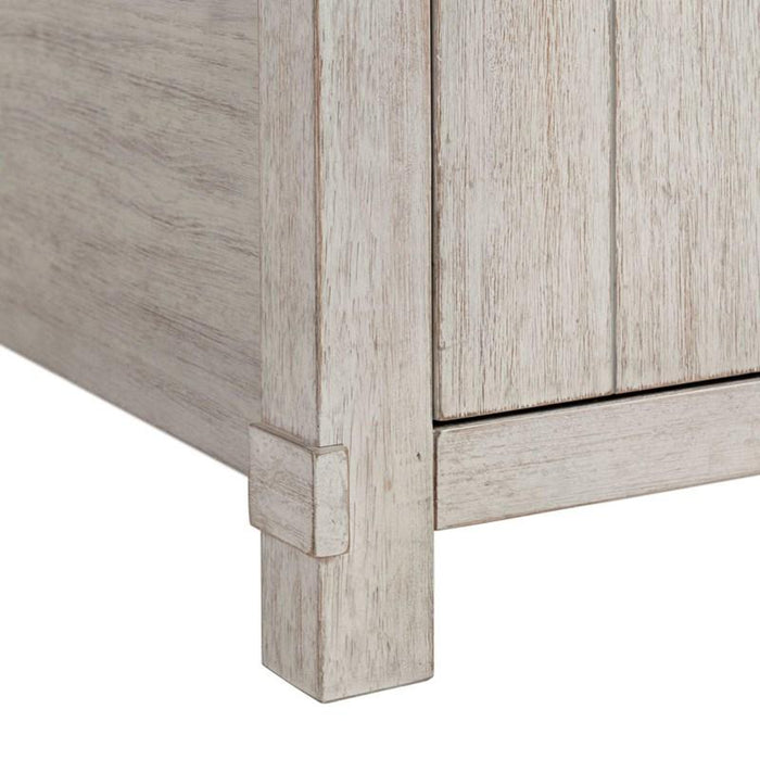 Elements International Scott King Platform Storage Bed in White - Vida Furniture (Laredo,TX)