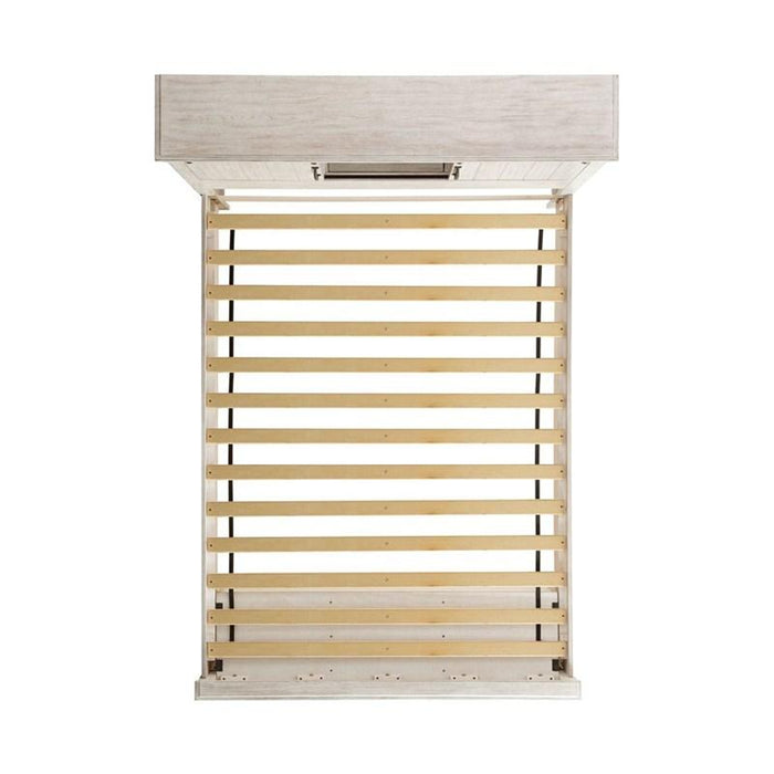 Elements International Scott Queen Platform Storage Bed in White - Vida Furniture (Laredo,TX)