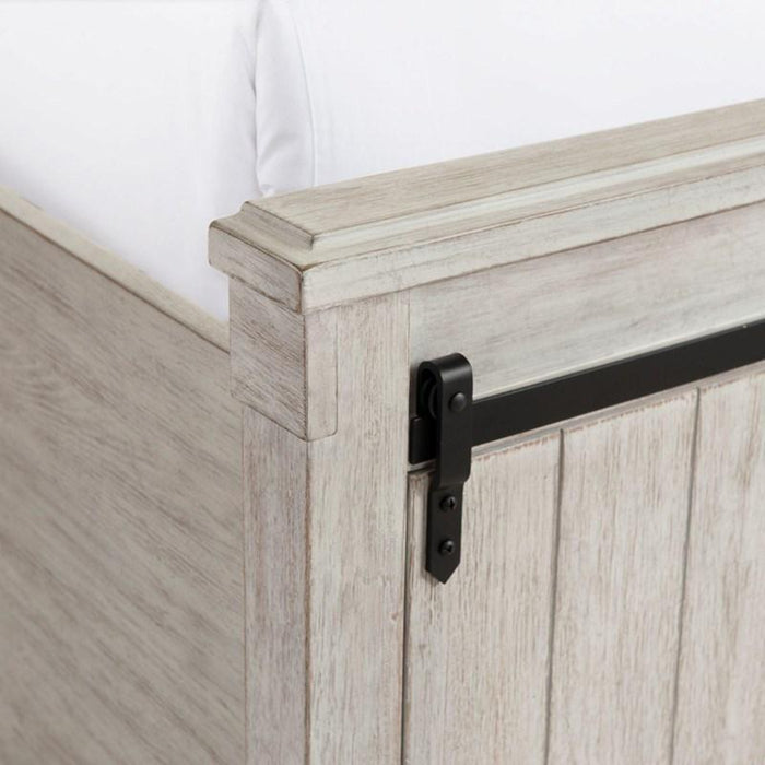 Elements International Scott Queen Platform Storage Bed in White - Vida Furniture (Laredo,TX)