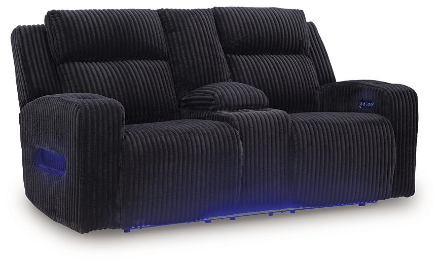 Forest Lake Power Reclining Loveseat with Console - Vida Furniture (Laredo,TX)