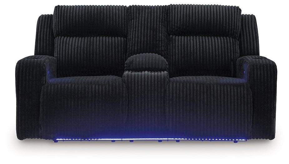 Forest Lake Power Reclining Loveseat with Console - Vida Furniture (Laredo,TX)