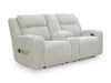 Forest Lake Power Reclining Loveseat with Console - Vida Furniture (Laredo,TX)