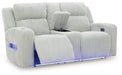 Forest Lake Power Reclining Loveseat with Console - Vida Furniture (Laredo,TX)