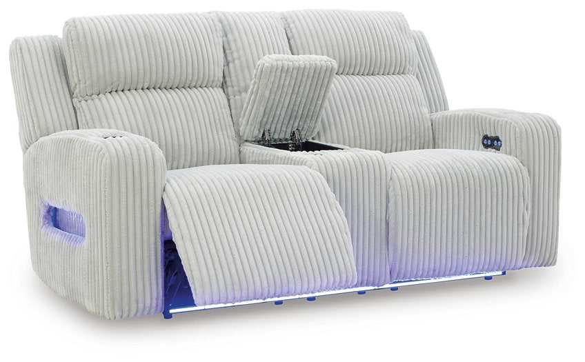 Forest Lake Power Reclining Loveseat with Console - Vida Furniture (Laredo,TX)