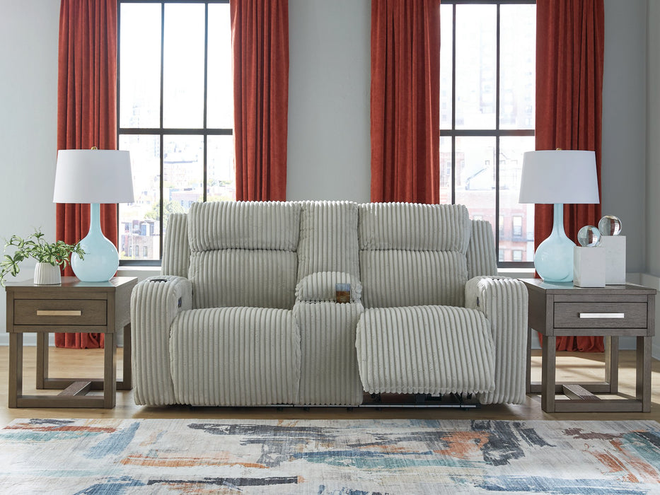 Forest Lake Power Reclining Loveseat with Console - Vida Furniture (Laredo,TX)