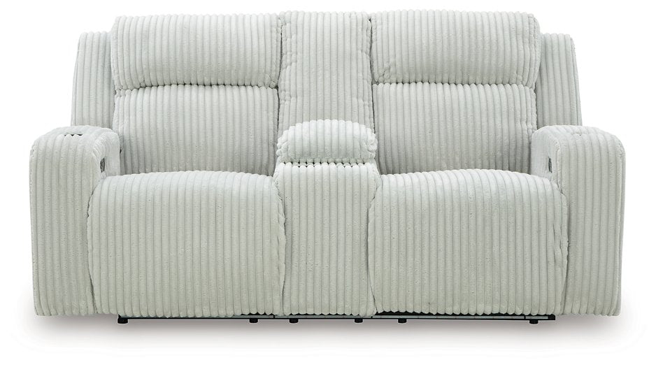 Forest Lake Power Reclining Loveseat with Console - Vida Furniture (Laredo,TX)
