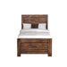 Elements International Warner Twin Storage Bed in Chesnut - Vida Furniture (Laredo,TX)