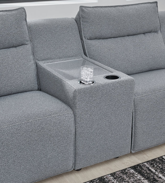 Modmax Reclining Sectional with Console - Vida Furniture (Laredo,TX)
