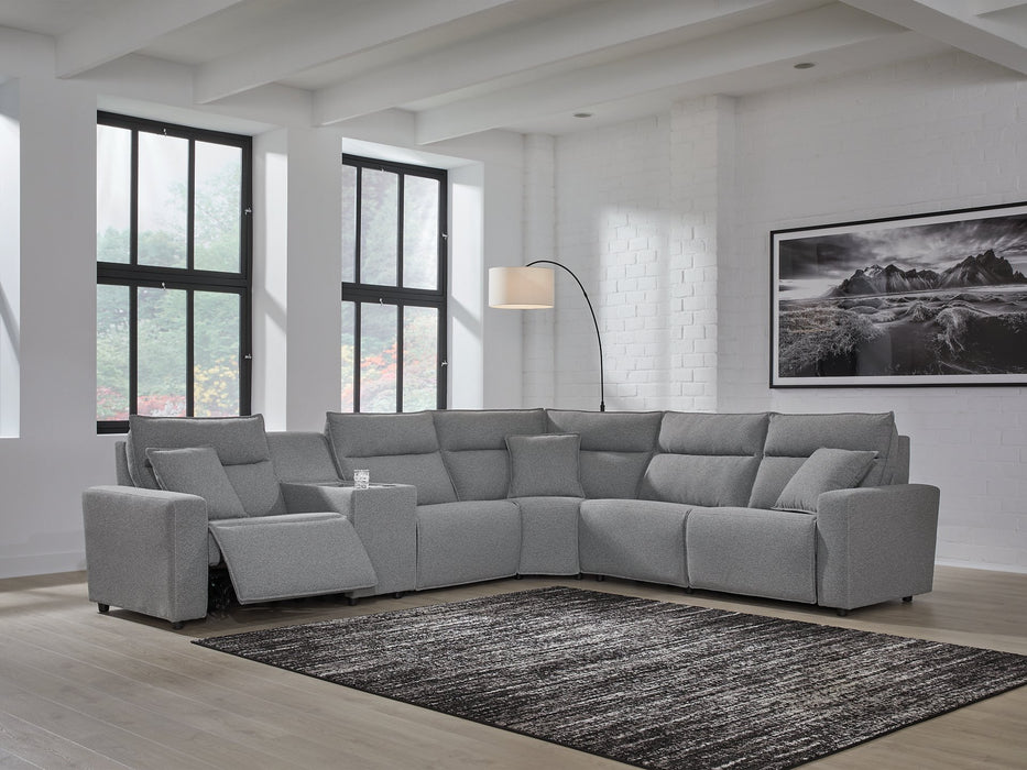 Modmax Reclining Sectional with Console - Vida Furniture (Laredo,TX)