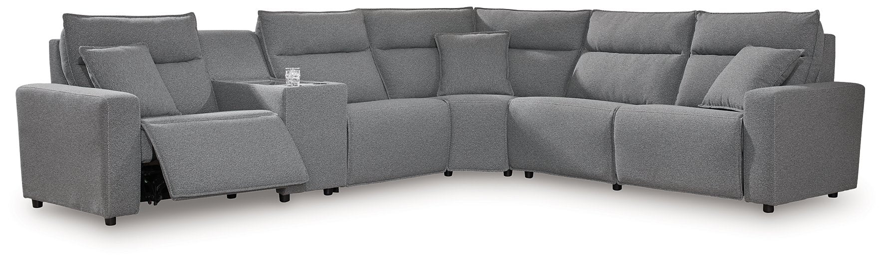 Modmax Reclining Sectional with Console - Vida Furniture (Laredo,TX)