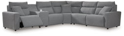 Modmax Reclining Sectional with Console - Vida Furniture (Laredo,TX)