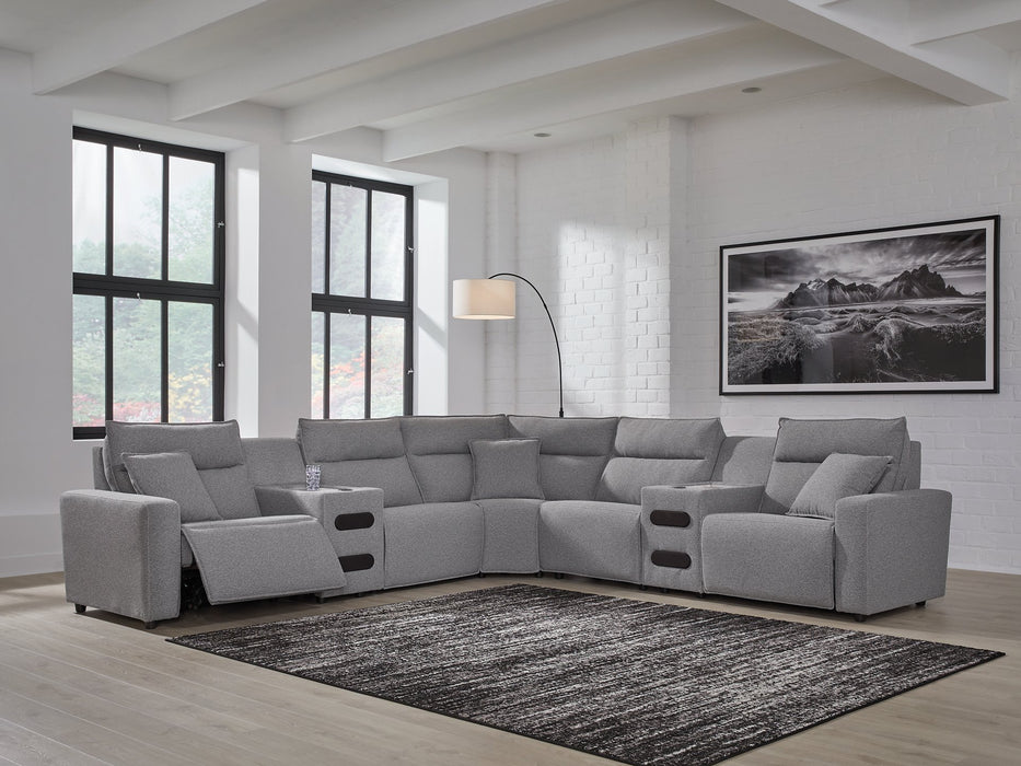 Modmax II Power Reclining Sectional with Audio Consoles - Vida Furniture (Laredo,TX)