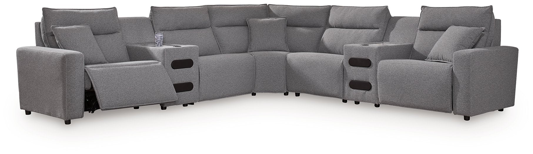 Modmax II Power Reclining Sectional with Audio Consoles - Vida Furniture (Laredo,TX)