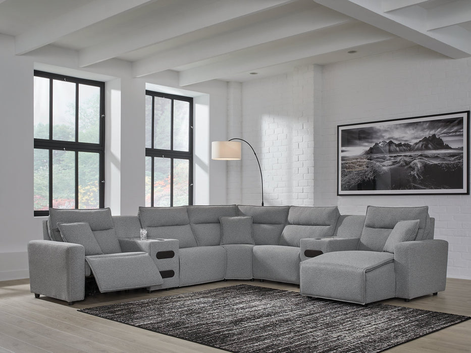 Modmax Power Reclining Sectional with Chaise - Vida Furniture (Laredo,TX)