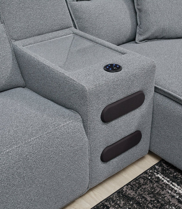 Modmax Power Reclining Sectional with Chaise - Vida Furniture (Laredo,TX)