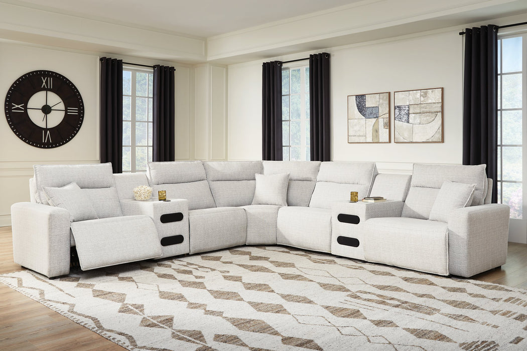 Modmax II Power Reclining Sectional with Audio Consoles - Vida Furniture (Laredo,TX)