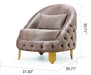 Galaxy Home Vanessa Chair in Taupe - Vida Furniture (Laredo,TX)