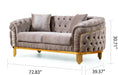 Galaxy Home Vanessa Loveseat in Taupe - Vida Furniture (Laredo,TX)